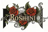 roshni name tattoo design idea