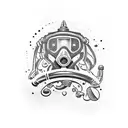 scuba diving  tattoo design idea