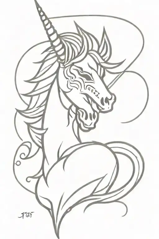 unicorn and insane clown posse tattoo design idea