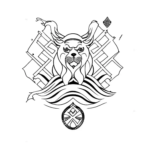 eiserne front tattoo design idea