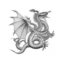 dragon snake in solo leveling  tattoo design idea