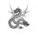 dragon snake in solo leveling  tattoo design idea