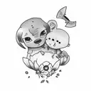 a sentimental tattoo between a mother and son. The mom would call him jitterbug tattoo design idea