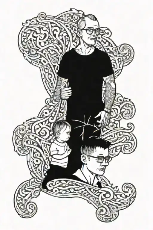 father son tattoo tattoo design idea