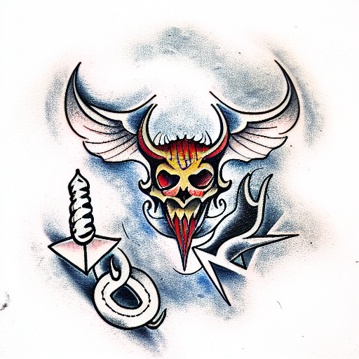 satanic tattoo design idea