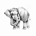 elephant tattoo design idea