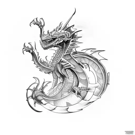 tattoo on traps mechanical dragon tattoo design idea