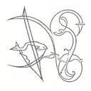 pisces and Libra tattoo design idea