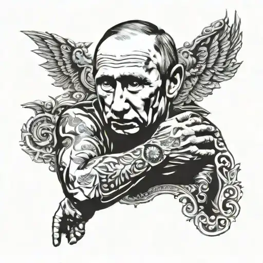 vladimir Putin holding a misile tattoo design idea