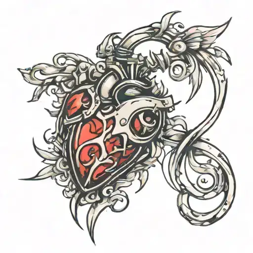 fullmetal heart  tattoo design idea