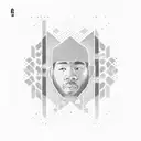 from childish gambino's song, 3005. a 3005 design surrounding it with designs that give off the same vibe of the song tattoo design idea