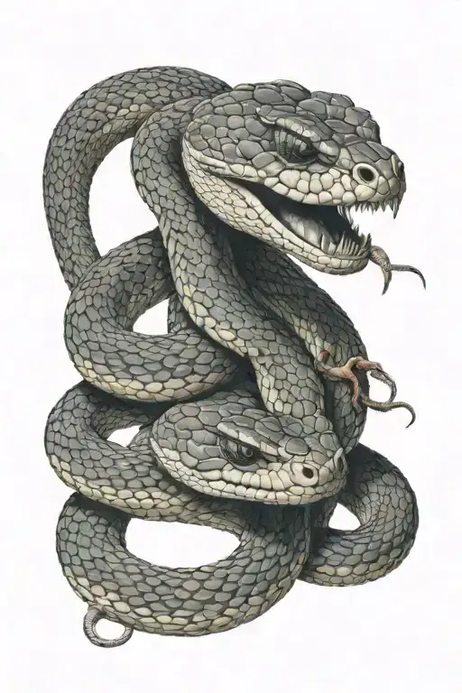 two head snake tattoo tattoo design idea