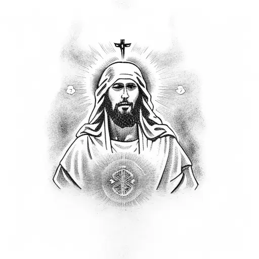 Jesus is king tattoo design idea