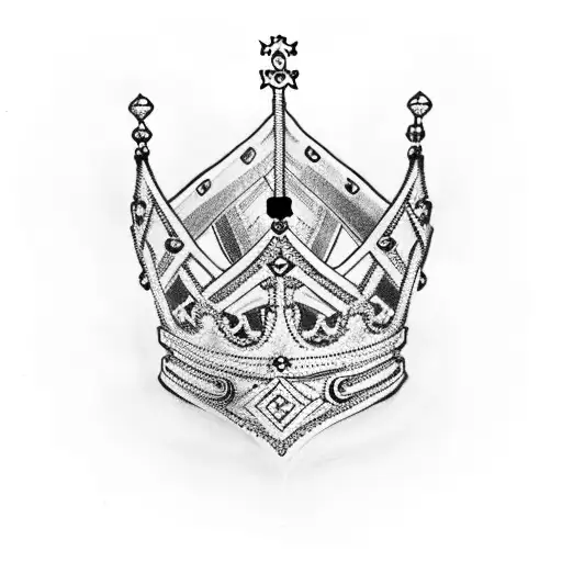 Crown with "Jesus Is King" inside of it  tattoo design idea