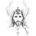 Jesus is king tattoo design idea