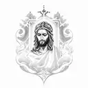 Jesus is king tattoo design idea