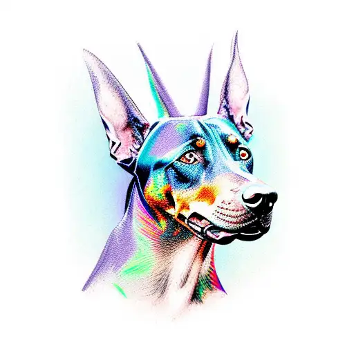  doberman  tattoo design idea