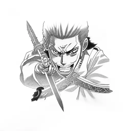 ronoroa zoro swords itachi sharingan tattoo design idea