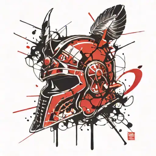 gladiator helmet tattoo design idea