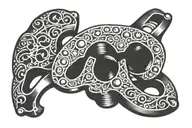 brass knuckles with diamonds tattoo design idea