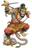 monkey king tattoo design idea