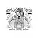 Ancient Egyptian hieroglyphics tattoo design idea