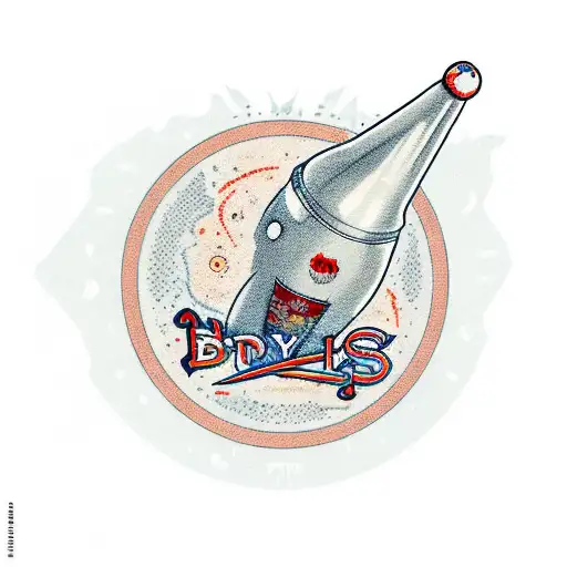 bowl of soup spilling out letters "BFS" with a bowling pin and the texas state flower behind it tattoo design idea