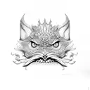 pentagon cherry bakewell tattoo design idea