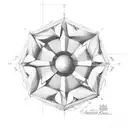 pentagon cherry bakewell tattoo design idea