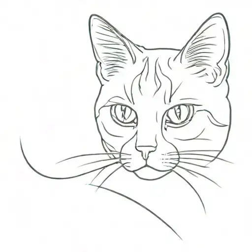 calico cat tattoo design idea
