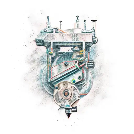 Hydraulic pump tattoo design idea
