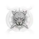 Hydraulic power tattoo design idea