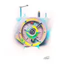 Hydraulic pump tattoo design idea