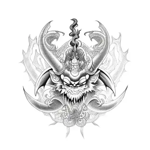 sigil of baphomet aries dragon  tattoo design idea