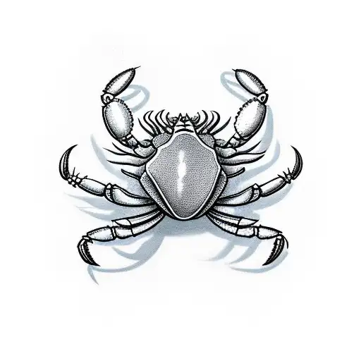 crab using a white sheet as a ghost costume tattoo design idea