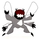 crab using a white sheet as a ghost costume tattoo design idea