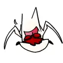 crab using a white sheet as a ghost costume tattoo design idea