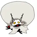 crab using a white sheet as a ghost costume tattoo design idea