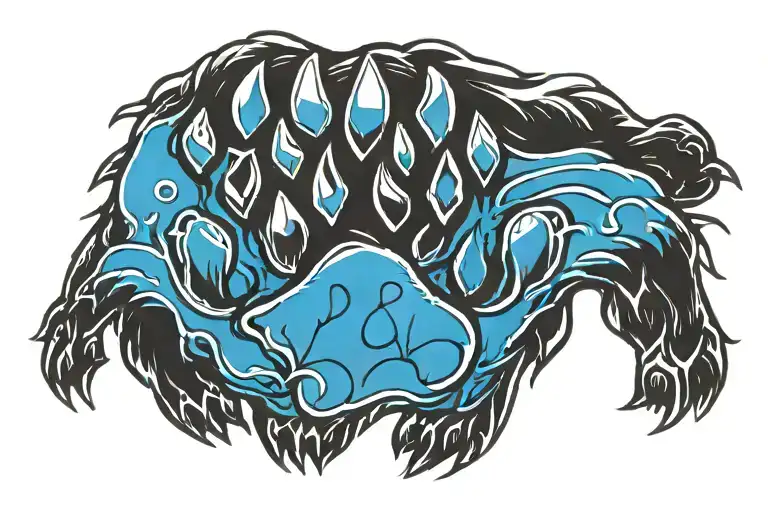 Bear paw print made tattoo design idea