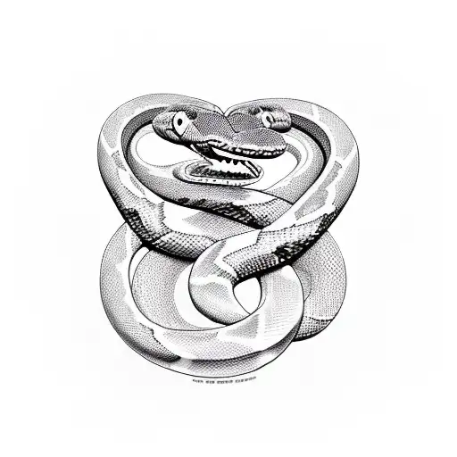 snake with libra tattoo design idea