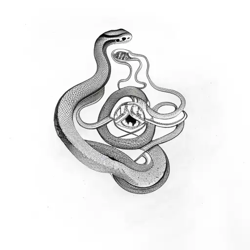 snake, Libra, Gemini tattoo design idea