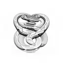 snake with libra tattoo design idea