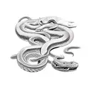 snake with libra tattoo design idea