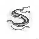 snake with libra tattoo design idea