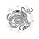 snake, Libra, Gemini tattoo design idea