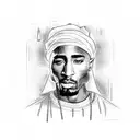 tupac fumando tattoo design idea