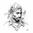 tupac fumando tattoo design idea