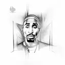 tupac fumando tattoo design idea