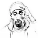 tupac fumando tattoo design idea