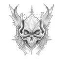  Estoy buscando un diseño bastante particular para un tatuaje en blackwork 2D. Me gustaría que representara un demonio d tattoo design idea